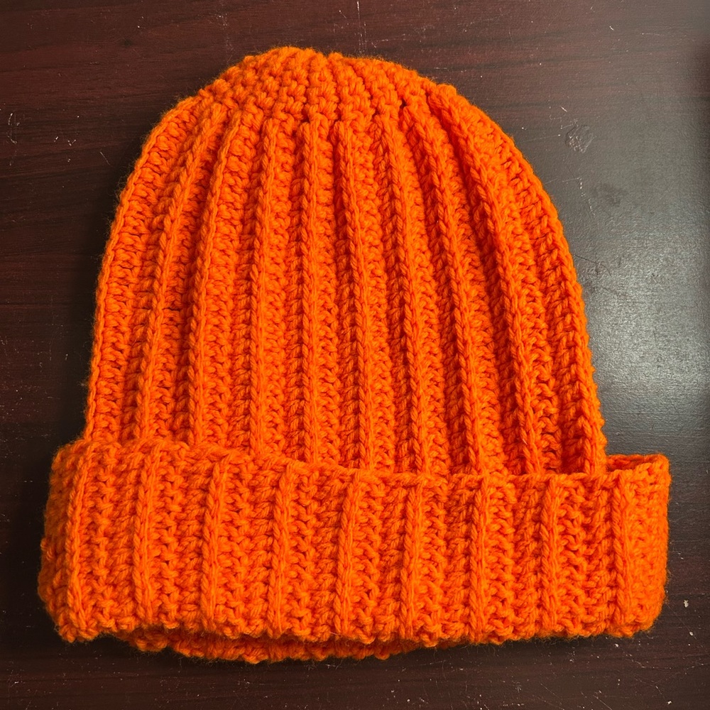 High visibility Orange Men's Beanie